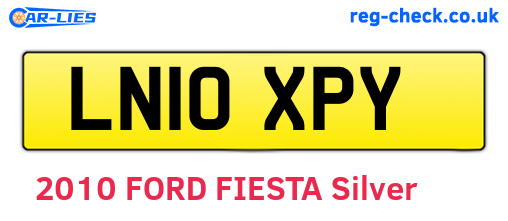 LN10XPY are the vehicle registration plates.