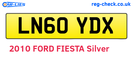 LN60YDX are the vehicle registration plates.