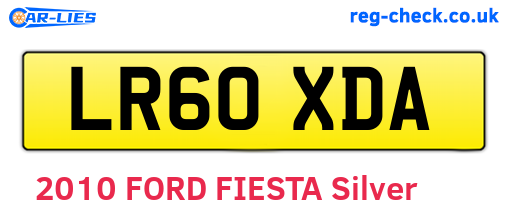 LR60XDA are the vehicle registration plates.