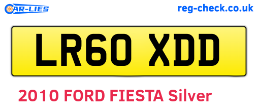 LR60XDD are the vehicle registration plates.