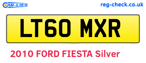 LT60MXR are the vehicle registration plates.