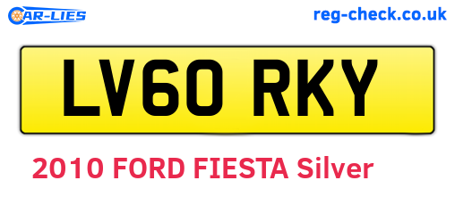 LV60RKY are the vehicle registration plates.