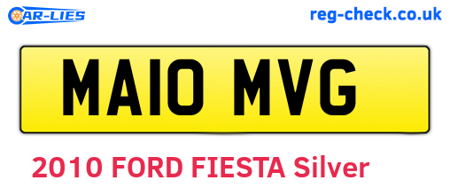 MA10MVG are the vehicle registration plates.