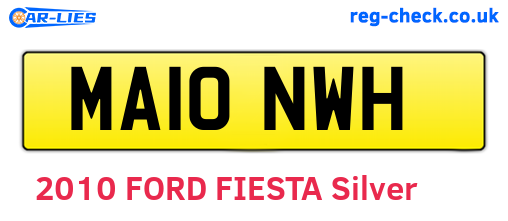 MA10NWH are the vehicle registration plates.