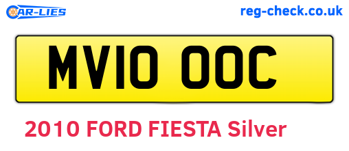 MV10OOC are the vehicle registration plates.