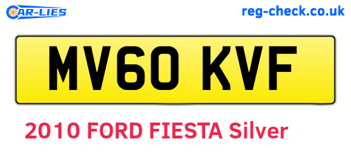 MV60KVF are the vehicle registration plates.