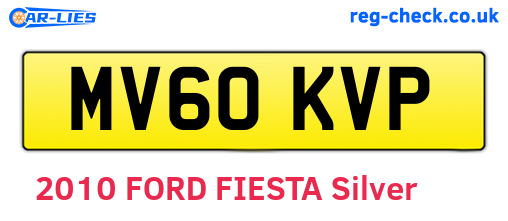 MV60KVP are the vehicle registration plates.