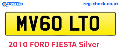 MV60LTO are the vehicle registration plates.