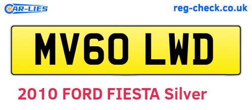 MV60LWD are the vehicle registration plates.