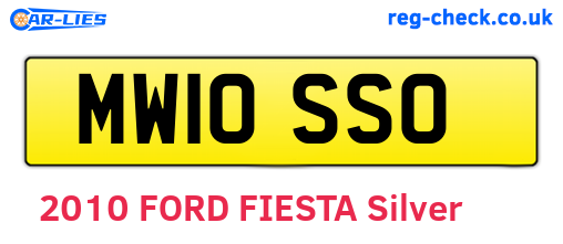 MW10SSO are the vehicle registration plates.