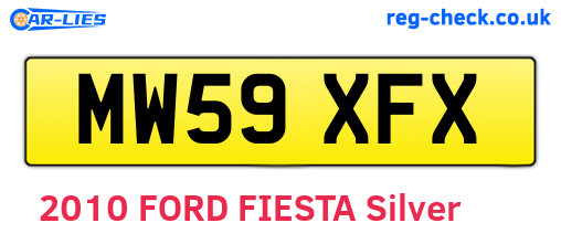 MW59XFX are the vehicle registration plates.