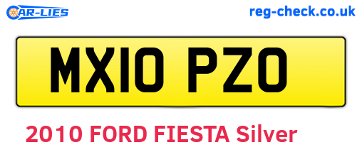 MX10PZO are the vehicle registration plates.