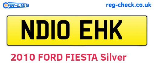 ND10EHK are the vehicle registration plates.