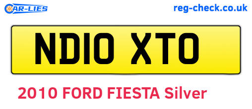 ND10XTO are the vehicle registration plates.