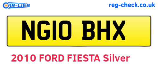 NG10BHX are the vehicle registration plates.