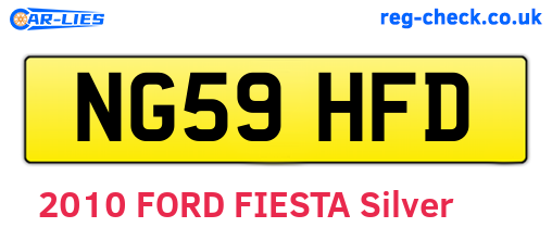 NG59HFD are the vehicle registration plates.