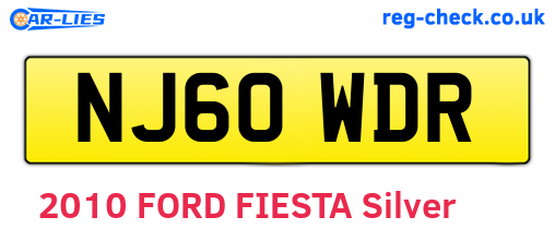 NJ60WDR are the vehicle registration plates.