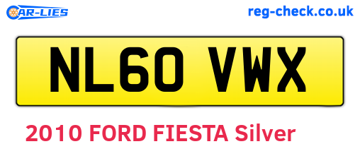 NL60VWX are the vehicle registration plates.