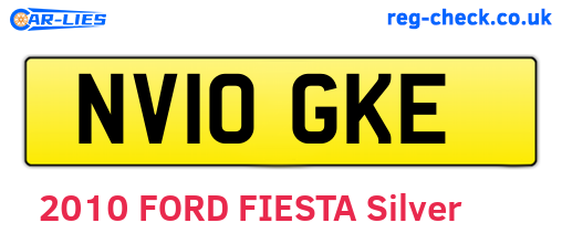 NV10GKE are the vehicle registration plates.