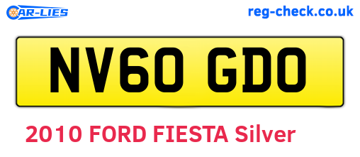 NV60GDO are the vehicle registration plates.