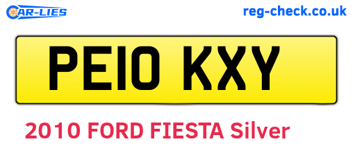 PE10KXY are the vehicle registration plates.