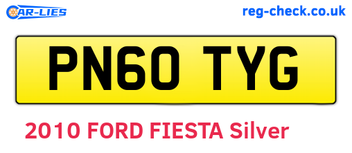 PN60TYG are the vehicle registration plates.