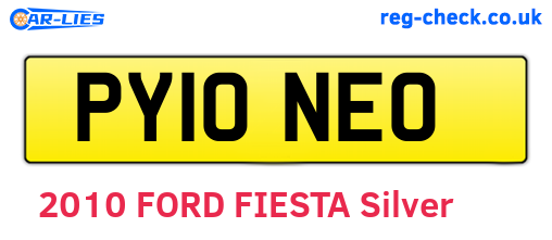 PY10NEO are the vehicle registration plates.