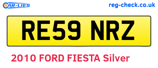RE59NRZ are the vehicle registration plates.