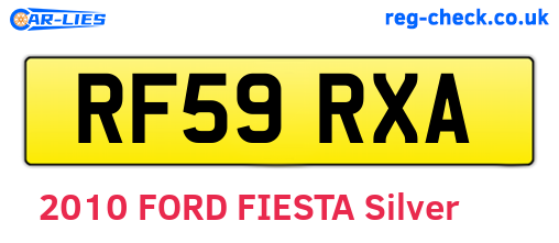 RF59RXA are the vehicle registration plates.