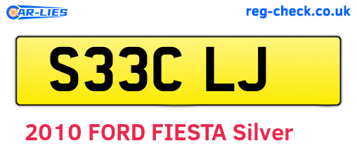 S33CLJ are the vehicle registration plates.