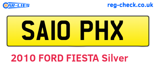SA10PHX are the vehicle registration plates.