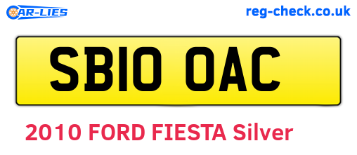 SB10OAC are the vehicle registration plates.