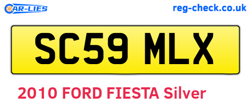 SC59MLX are the vehicle registration plates.
