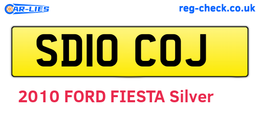 SD10COJ are the vehicle registration plates.