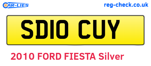 SD10CUY are the vehicle registration plates.