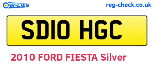 SD10HGC are the vehicle registration plates.
