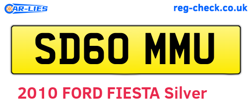 SD60MMU are the vehicle registration plates.