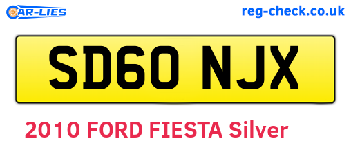 SD60NJX are the vehicle registration plates.