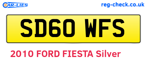 SD60WFS are the vehicle registration plates.