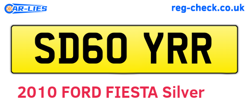 SD60YRR are the vehicle registration plates.