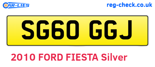 SG60GGJ are the vehicle registration plates.
