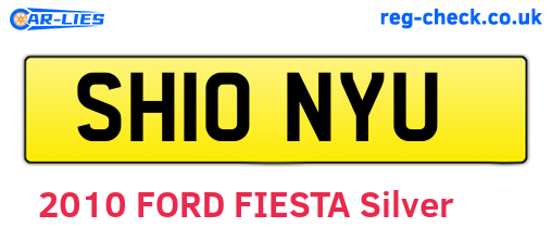 SH10NYU are the vehicle registration plates.