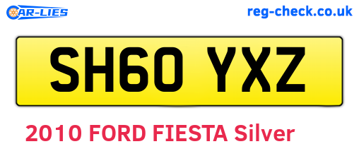 SH60YXZ are the vehicle registration plates.