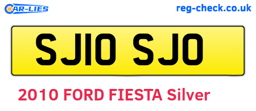 SJ10SJO are the vehicle registration plates.