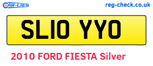 SL10YYO are the vehicle registration plates.