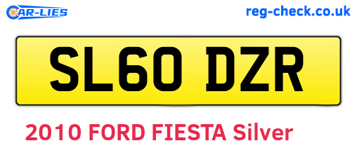 SL60DZR are the vehicle registration plates.