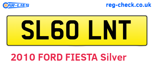 SL60LNT are the vehicle registration plates.