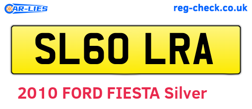 SL60LRA are the vehicle registration plates.