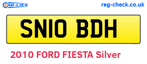 SN10BDH are the vehicle registration plates.