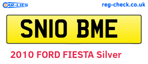 SN10BME are the vehicle registration plates.